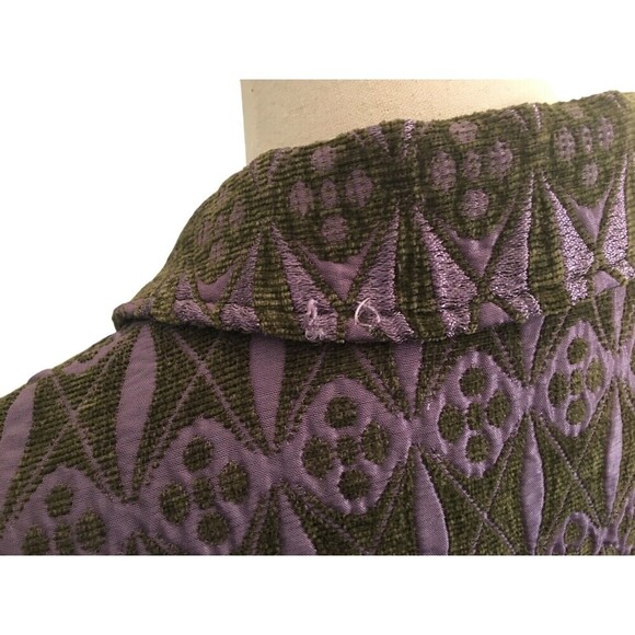 Clay Top Women's Size Medium Green Purple Long Sleeve Button Up - Picture 5 of 7